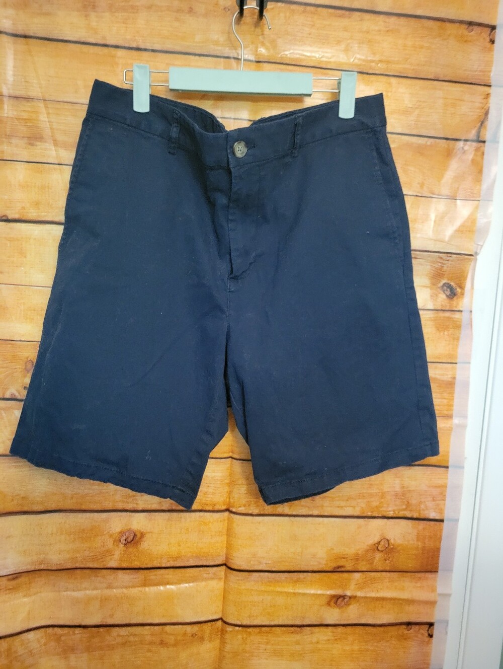 Classic Men's Navy Blue Cotton Shorts S36
